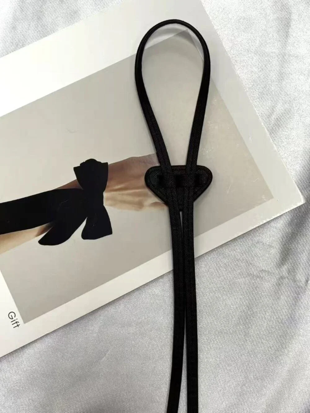 🤍 Prada Black Tie with Triangle Logo Design - Picture 5 of 5